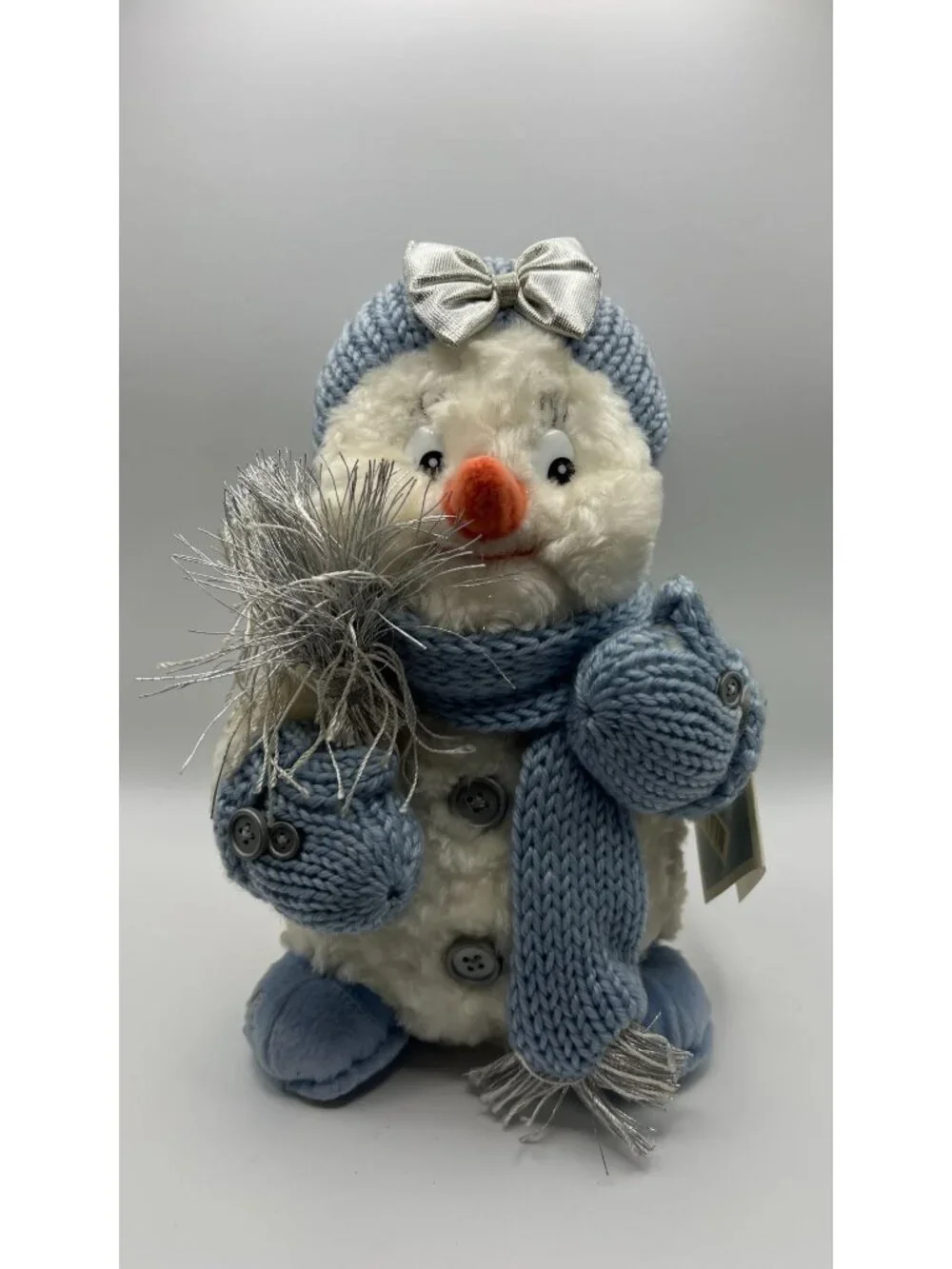 Snow Buddies Plush Snowman With Blue Knit Scarf & Hat 8